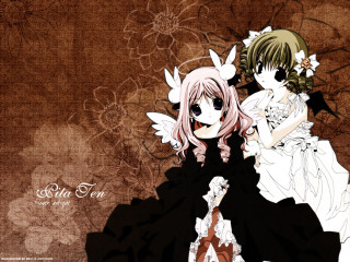 Gothic anime angel flower wings - a white flower free wallpaper