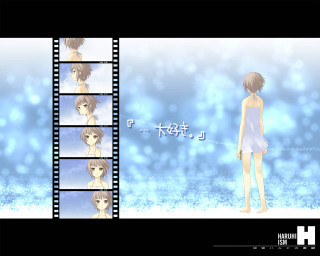 Girl dress film strip back - a film strip free wallpaper