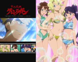 Anime bikini group filmstrip background - anime visual free wallpaper for desktop