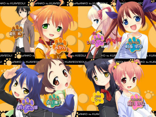 Anime girls colorful expressions animal - all free wallpaper for desktop