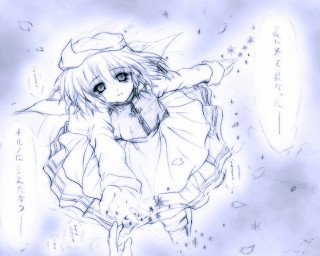 Alice girl hat coat stars - a drawing of a girl free wallpaper