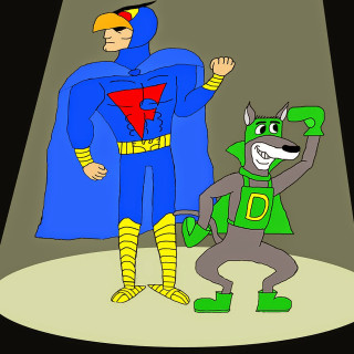 Cartoon man batman costume dog - a.d.m. cooper free wallpaper for tablet