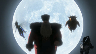 Man fullmoon three men flying - boris vladimirski free wallpaper