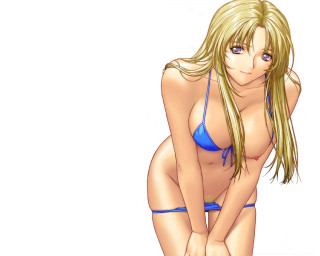 Eizan kikukawa blonde bikini posing - her right hand free wallpaper for desktop