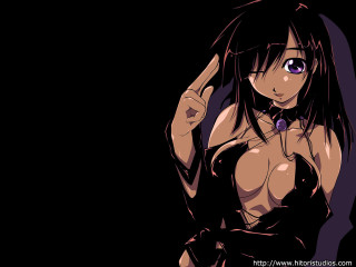 Gothic anime darkroom breasts purpleeyes - big breast free wallpaper