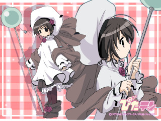 Pink checkered anime characters manga - a couple of anime characters free wallpaper
