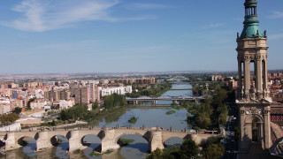 Bridge river tower foreground middle - panoramic view free wallpaper for desktop