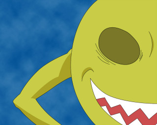 Cartoon smile blue background sky - a big smile free wallpaper