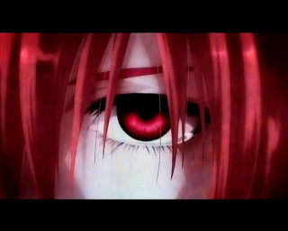 Red hair glowing eye aya - a close up of a person free wallpaper