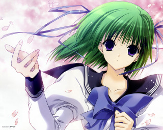 Green hair blue eyes manga - green hair free wallpaper