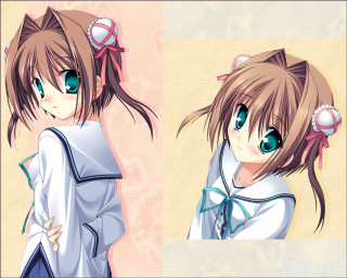 Anime girls long hair blue 36 - a ponytail free wallpaper