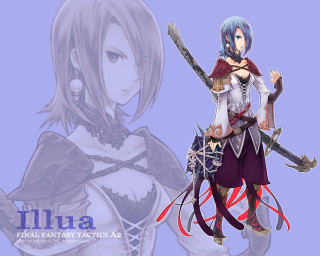Woman sword purple blue white - official art free wallpaper for desktop