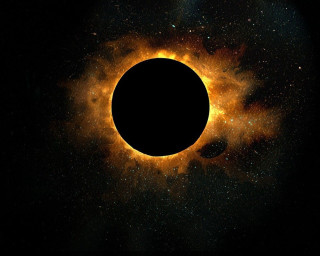 Solar eclipse stars black hole - solar free wallpaper
