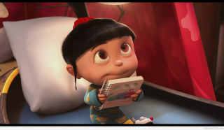Cartoon character holding book bedroom - a red curtain behind her free wallpaper