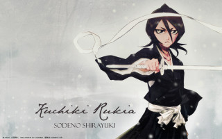 Gothic japanese kimono sword woman - a white ribbon free wallpaper