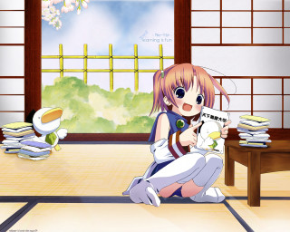 Girl coffee reading cherryblossoms anime - a cup of coffee in front free wallpaper