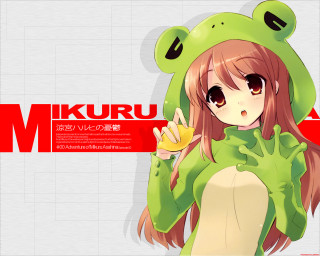 Girl frog costume banana mikru - kawaii free wallpaper for desktop