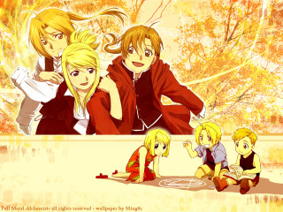 Siblings autumn leaves anime art - the ground next free wallpaper for desktop