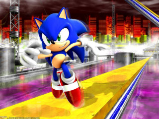 Sonic character running track video - sonic free wallpaper