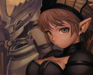 Black elf woman goggles shield - a cat ear free wallpaper
