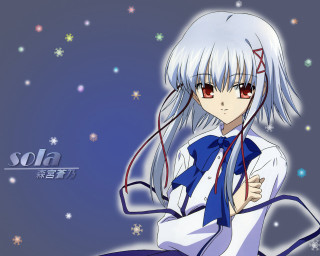 Anime girl white hair red 6 - white hair free wallpaper