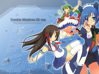 Anime girls blue eyes long 8 - text free wallpaper for desktop