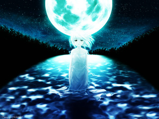 Moonlit waterwoman gothic anime planet - moonlight free wallpaper for desktop