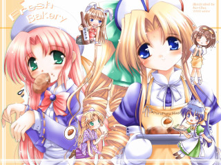 Anime girls long hair blue 15 - a plate free wallpaper