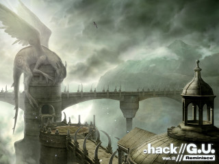 Bridge dragon bird cloud mountains - a dragon free wallpaper for desktop