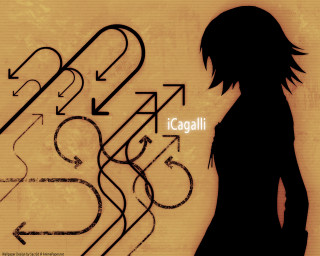 Woman standing silhouette orange monochrome - cool free wallpaper