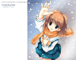 Girl blue dress snow smiling - a blue dress free wallpaper for desktop