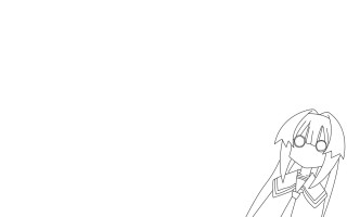 Girl cat lineart greyscale schooluniform - line art free wallpaper