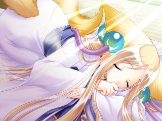 Sleeping girl cat hat furry 2 - hat free wallpaper for desktop