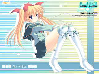 Anime girl blonde hair boots - anime visual free wallpaper