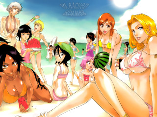 Beach girls bikinis anime summer - bikinis free wallpaper for desktop
