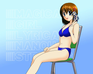 Women bikini chair phone blue - word free wallpaper