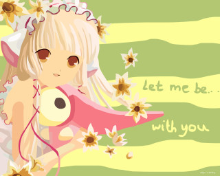 Cartoon girl pink dress sunflowers - pop surrealism free wallpaper