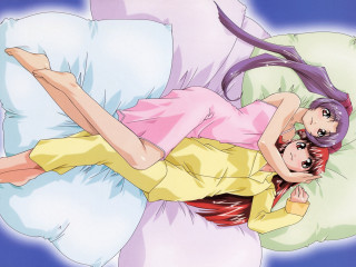 Woman cat laying pillow pajamas - a pillow free wallpaper