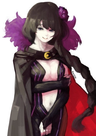 Purple haired woman furry cape - purple hair free wallpaper for mobile