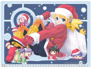 Christmas girls santa reindeer puzzle - other character free wallpaper