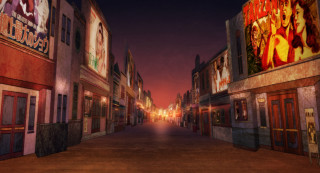 Cityscape fire library eastasian architecture - matte painting concept art free wallpaper