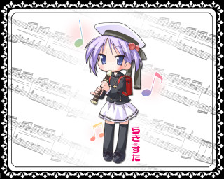 Girl hat sword sheetmusic musicalnotes - musical free wallpaper for desktop