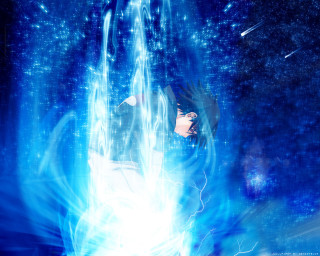 Blue swordman stars lights aurora 2 - him free wallpaper for desktop