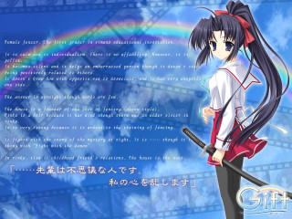 Anime girl rainbow sword school - a rainbow background free wallpaper