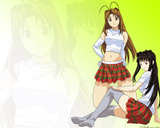 Anime girls long hair plaid - a white shirt free wallpaper