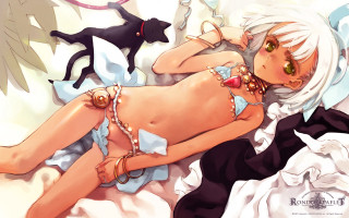 Gothic egyptian anime cat dog - egyptian art free wallpaper