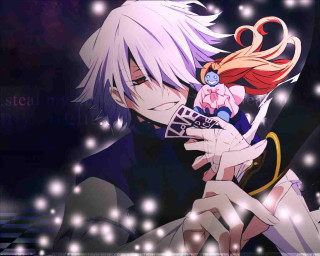 Anime couple kissing stars lights - a background of stars free wallpaper