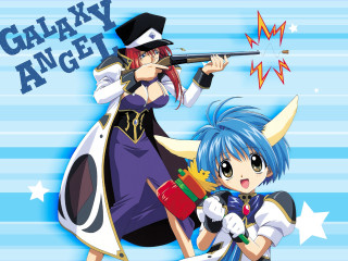 Galaxy angel girls space military - the right side of the image free wallpaper