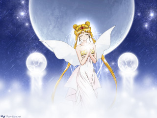 Fairy crown wings fullmoon stars - a fairy free wallpaper for desktop