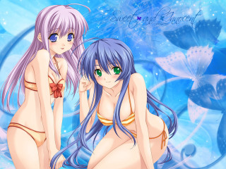 Anime girls flower butterfly bikini - flower and butterflies free wallpaper for desktop